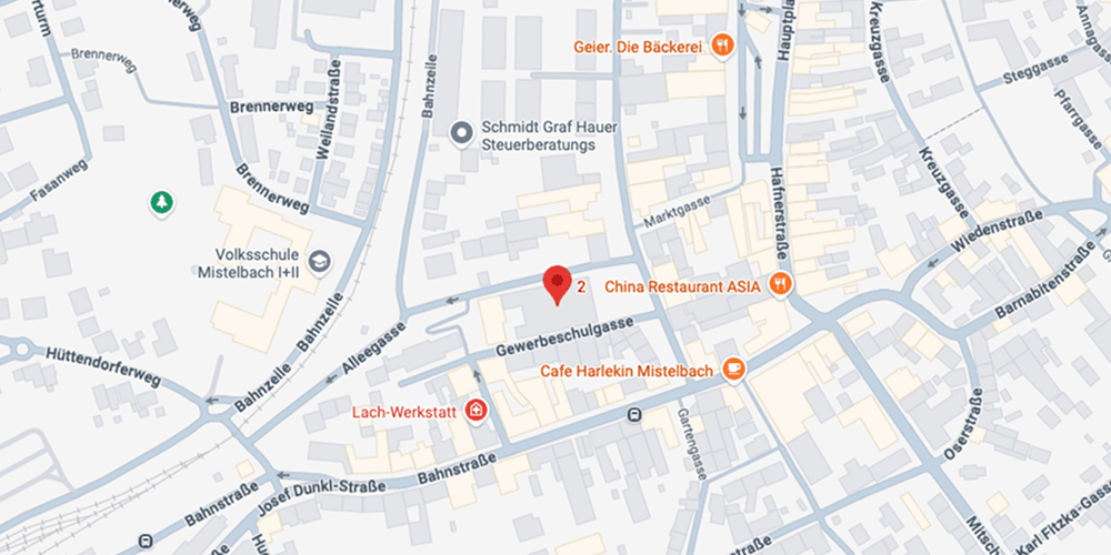 Karte von Google Maps mit einer Markierung, die den Standort von lockerbleiben anzeigt.